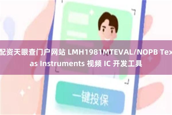 配资天眼查门户网站 LMH1981MTEVAL/NOPB Texas Instruments 视频 IC 开发工具