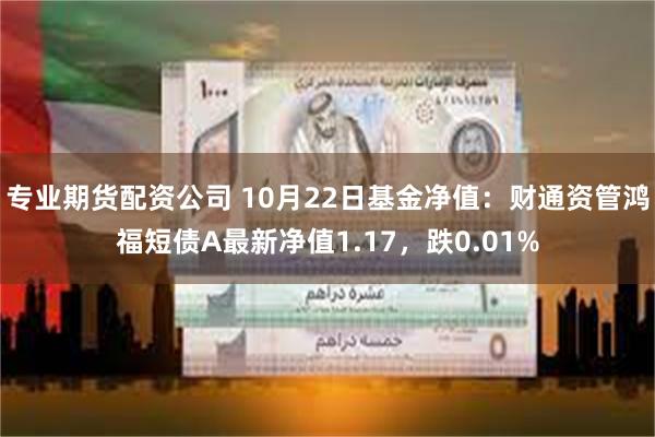 专业期货配资公司 10月22日基金净值：财通资管鸿福短债A最新净值1.17，跌0.01%