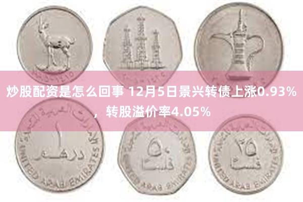 炒股配资是怎么回事 12月5日景兴转债上涨0.93%，转股溢价率4.05%